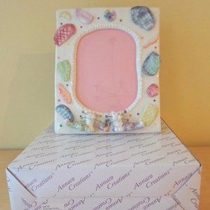 WhimsiClay Cat by Amy Lacombe 5x7 Photo Picture Frame True Colors Vintage NEW